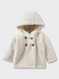 Mango Baby's Shearling Hooded Coat, Light Beige