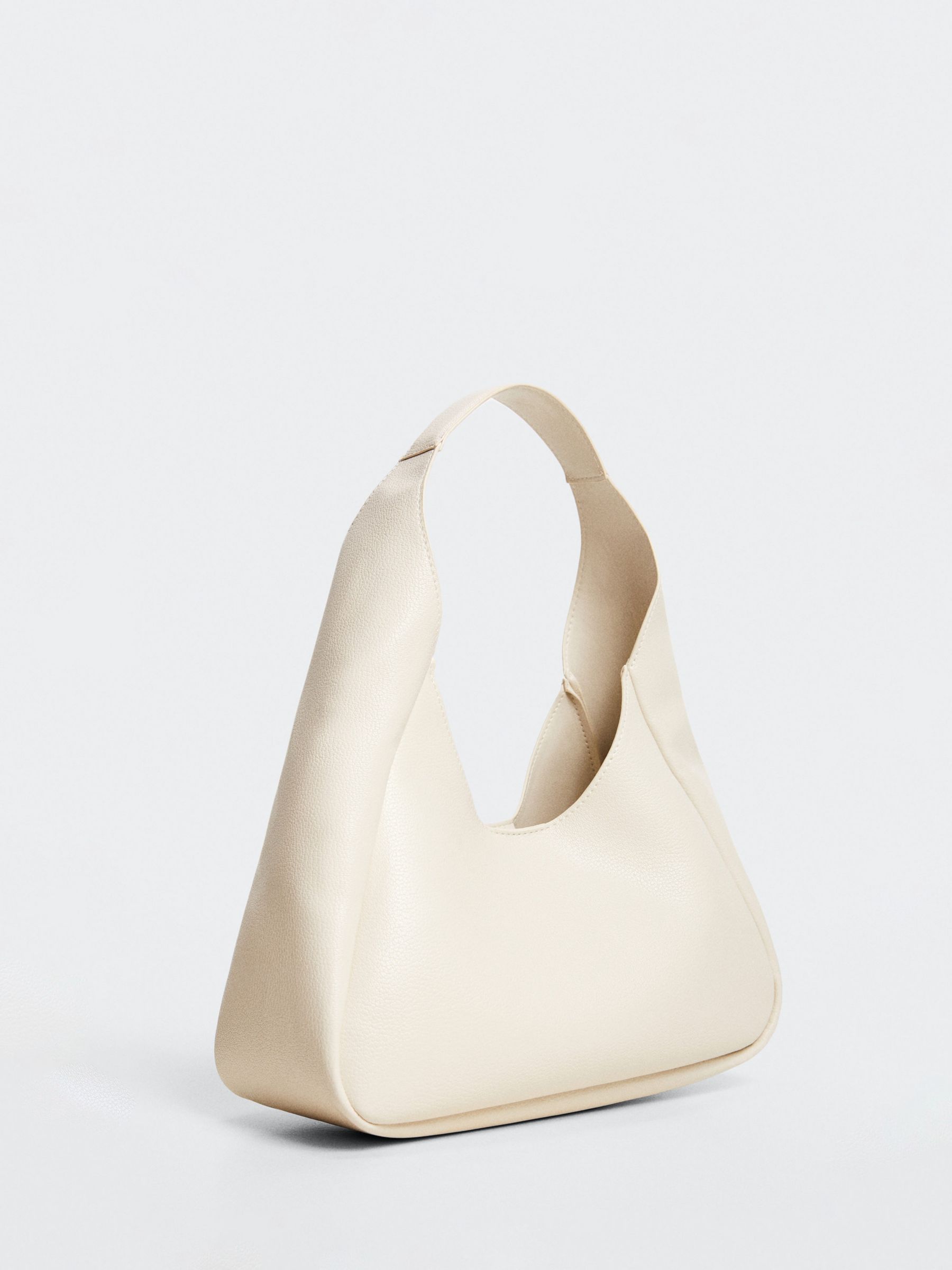 Mango Daniela Slouch Grab Bag, Natural White at John Lewis & Partners