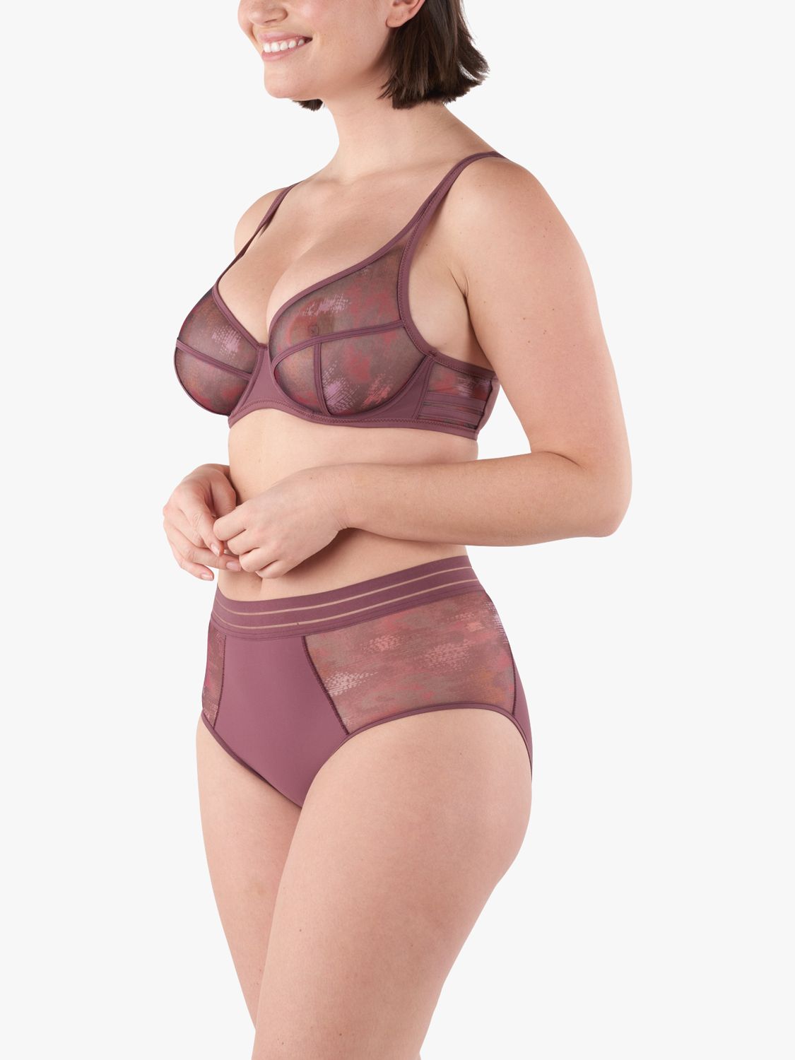 Maison Lejaby Fully Embroidered Underwired Bra, Blurry Night at
