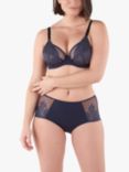 Maison Lejaby Floral Lace Underwired Full Cup Bra, Bleu Horizon