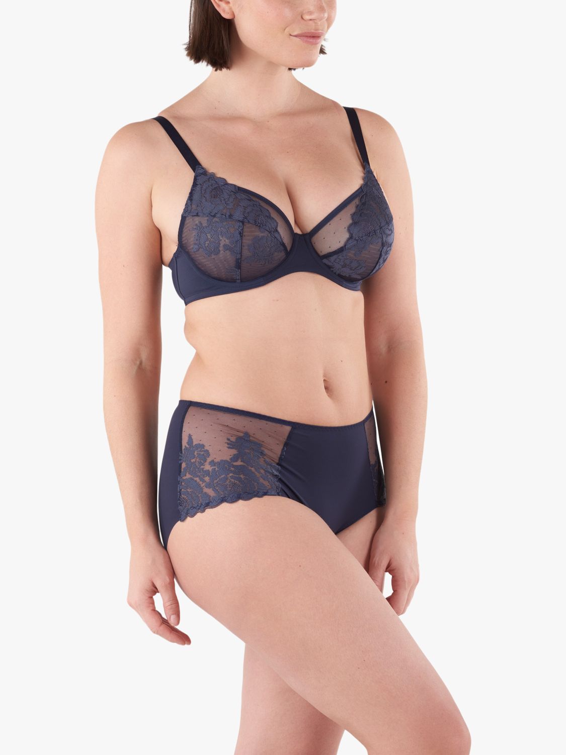 Buy Maison Lejaby Floral Lace Underwired Full Cup Bra Online at johnlewis.com