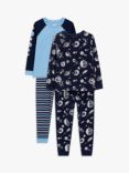 John Lewis Kids' Space Pyjamas, Pack of 2, Blue