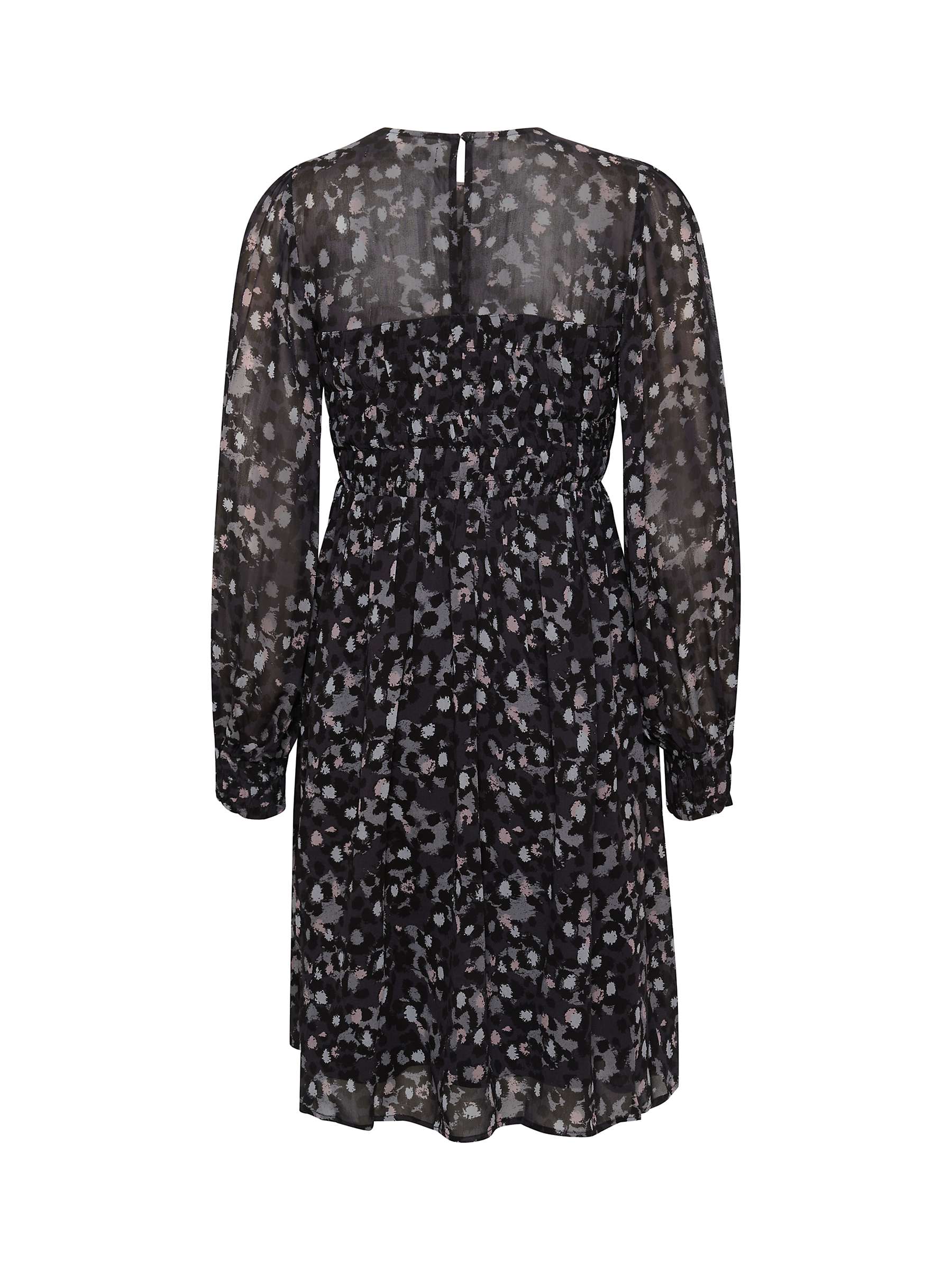 Buy InWear Fahima Long Sleeve Mini Dress, Grey Snow Dots Online at johnlewis.com
