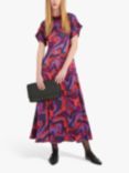 InWear Fergia Short Sleeve Midi Dress, Purple/Multi