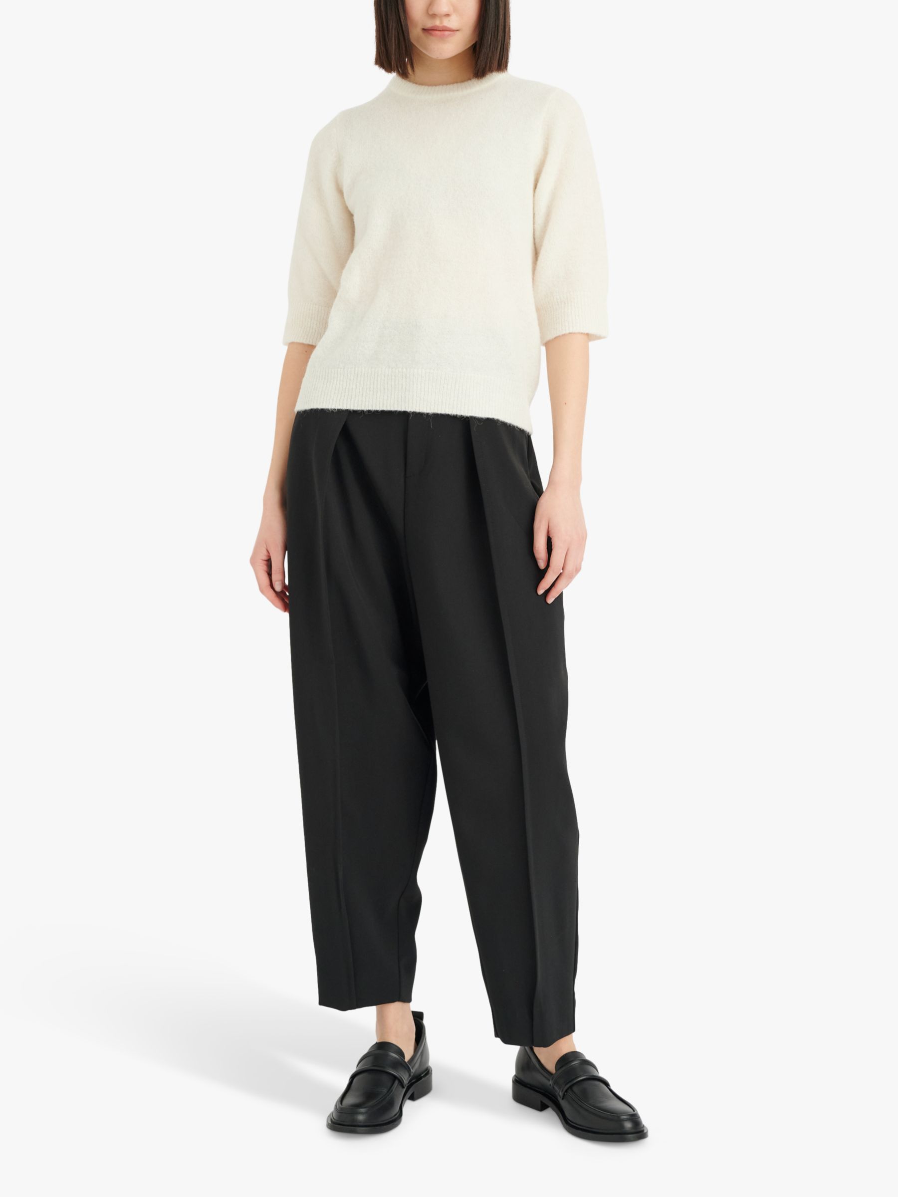 InWear Polona Wool Blend Jumper, White Smoke at John Lewis & Partners