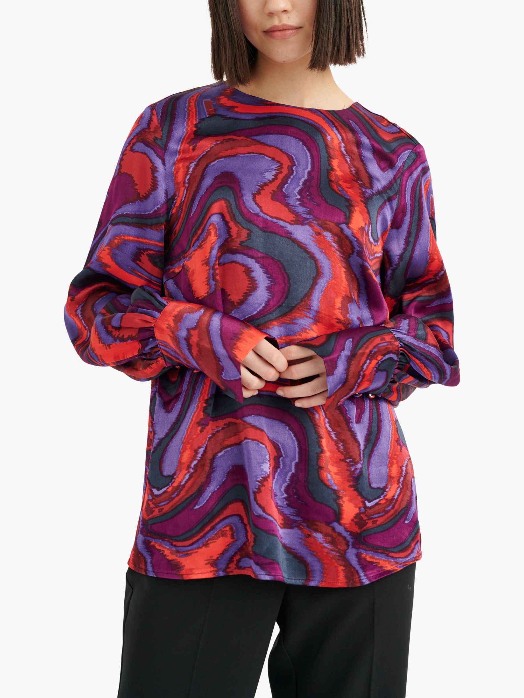 Buy InWear Fergia Long Sleeve Blouse, Purple/Multi Online at johnlewis.com