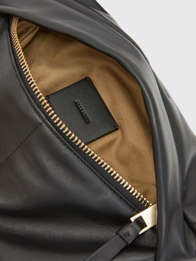 AllSaints Colette Quilt Leather Cross Body Bag, Black