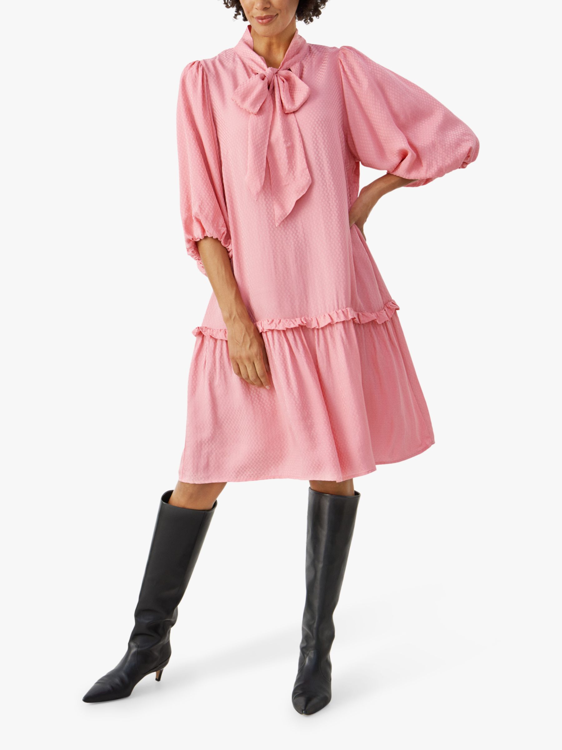 Part Two Tisha Relaxed Fit Half Sleeve Knee Length Dress, Flamingo Plume, 8
