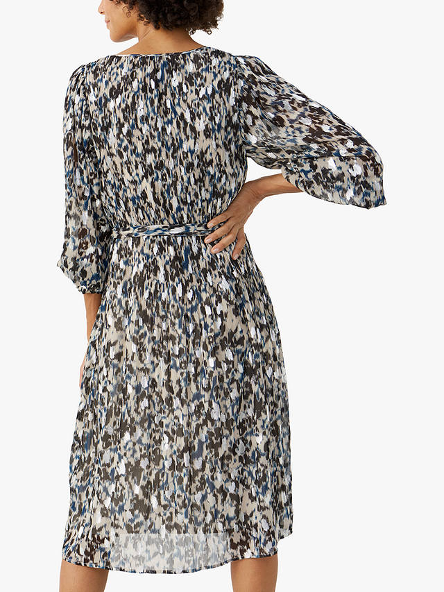 Part Two Trice Relaxed Fit Knee Length Dress, Texture Print Silver