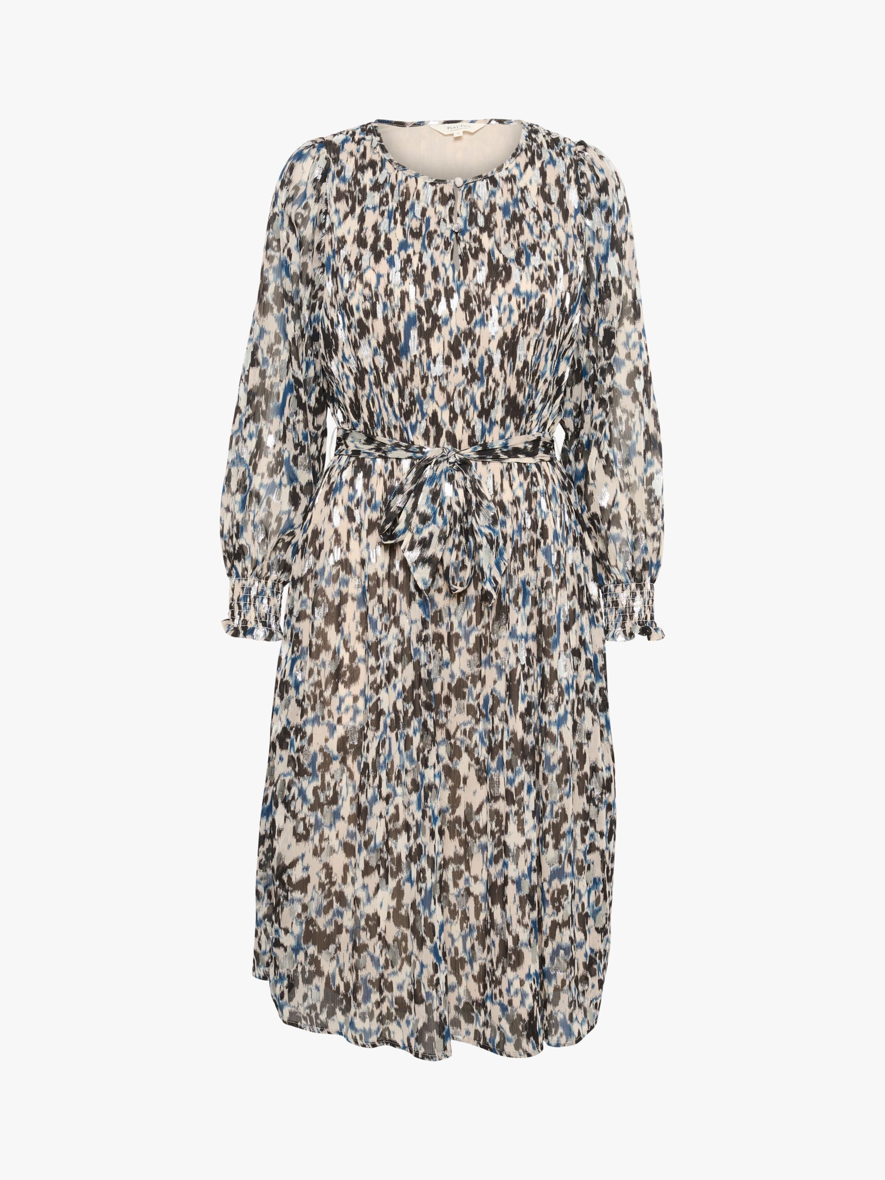 Buy Part Two Trice Relaxed Fit Knee Length Dress, Texture Print Silver Online at johnlewis.com
