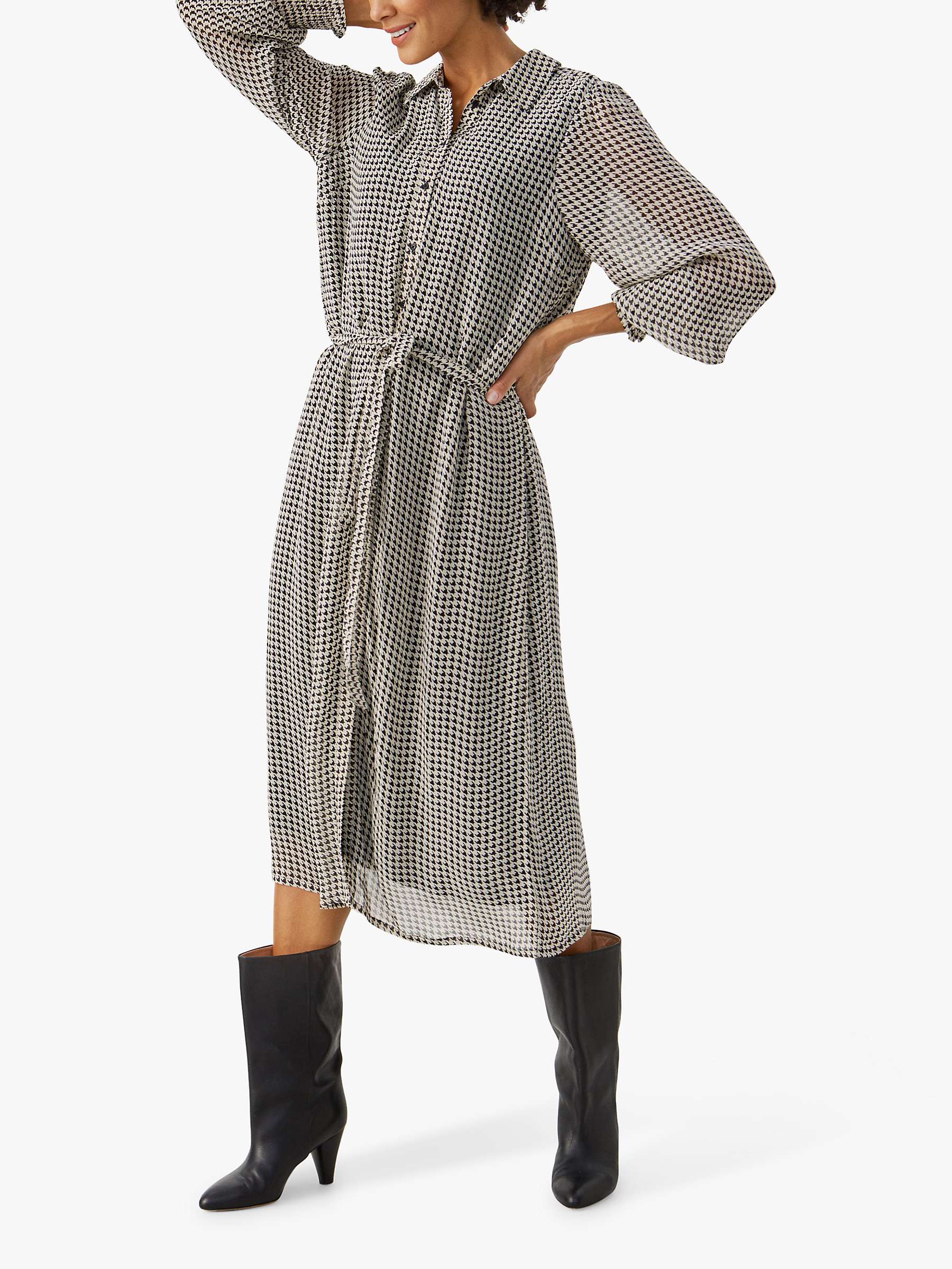 Buy Part Two Thulla Relaxed Shirt Midi Dress, Black Hound Online at johnlewis.com
