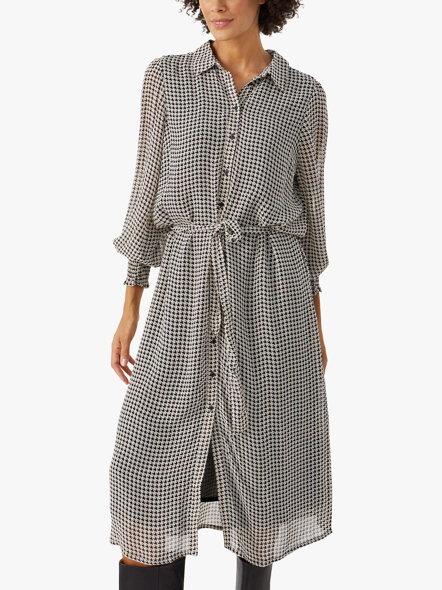 Buy Part Two Thulla Relaxed Shirt Midi Dress, Black Hound Online at johnlewis.com