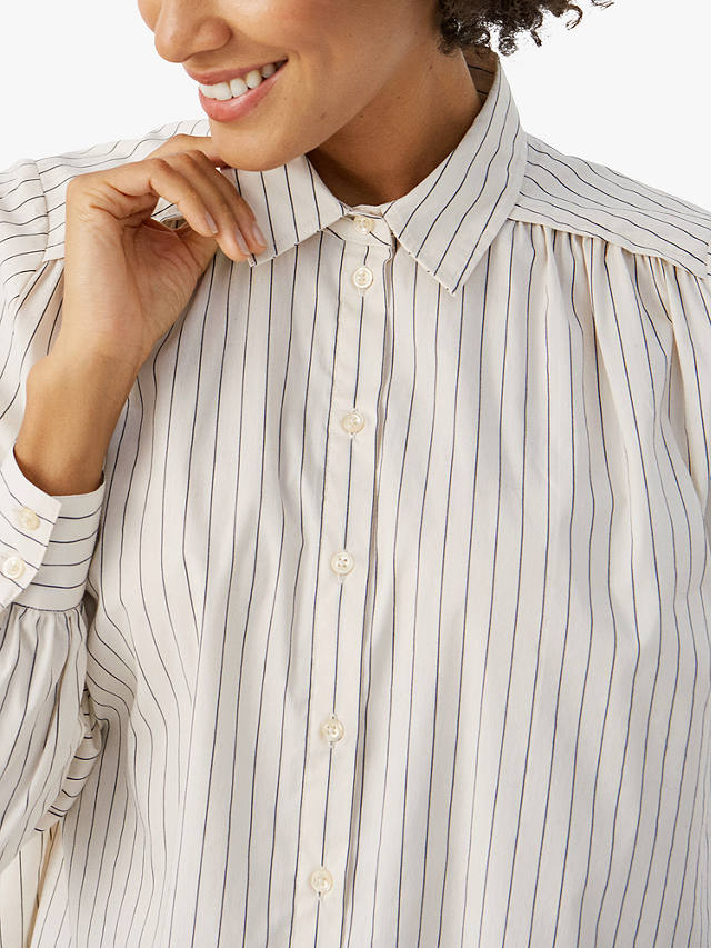 Part Two Terna Relaxed Fit Striped Shirt, Whitecap Gray