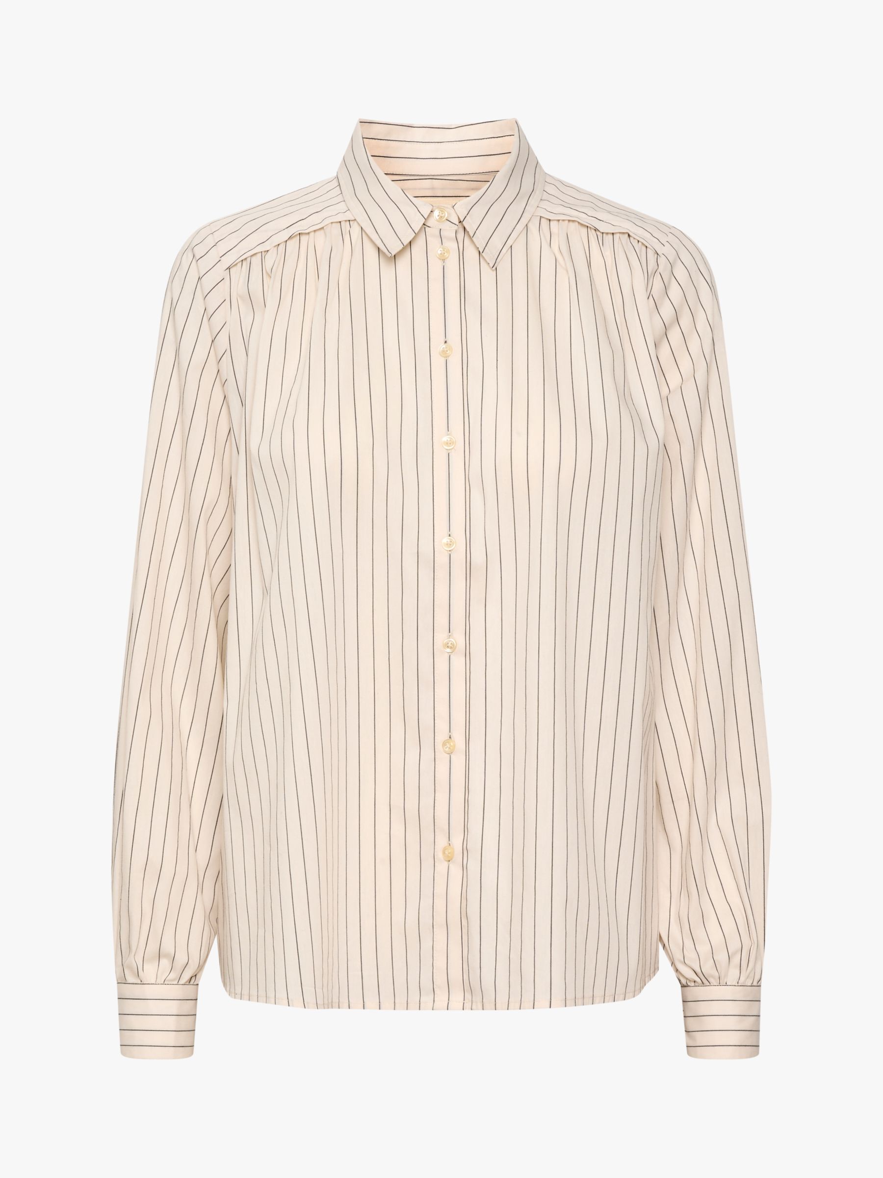 Part Two Terna Relaxed Fit Striped Shirt, Whitecap Gray at John Lewis ...