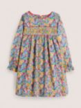 Mini Boden Kids' Floral Long Sleeve Dress, Multi