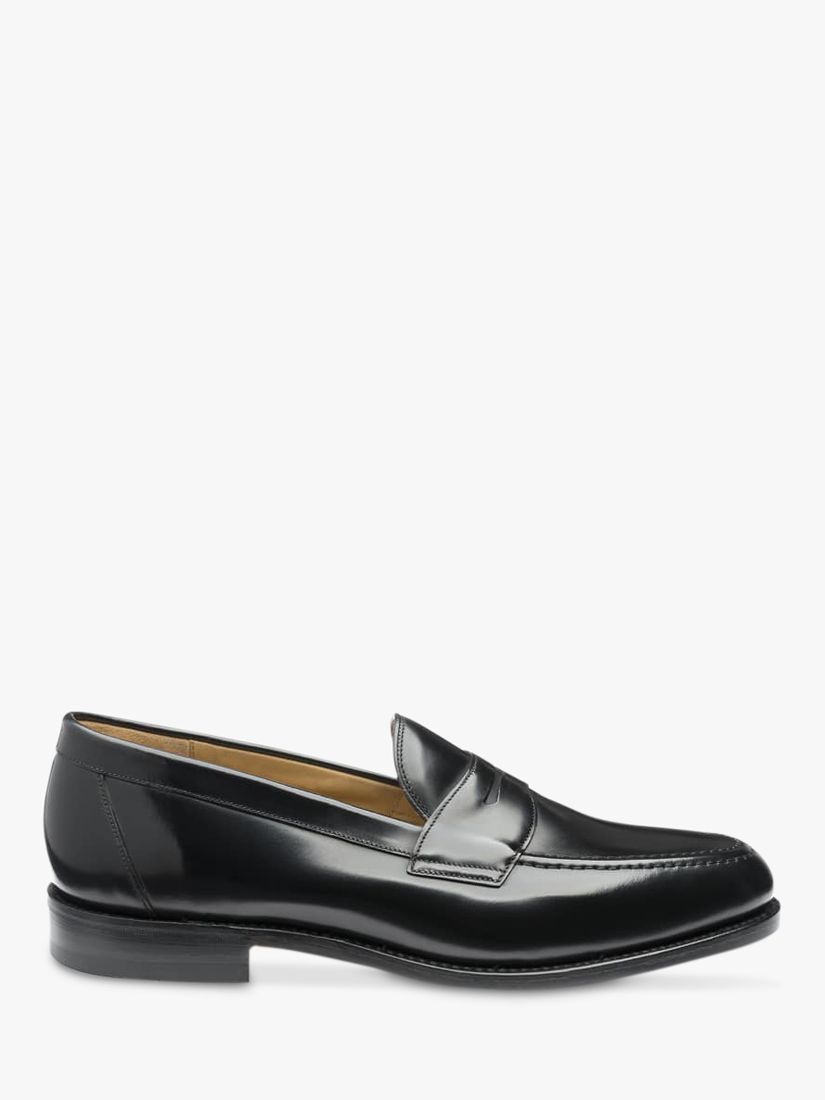 Loake Imperial Leather Loafers, Black at John Lewis & Partners