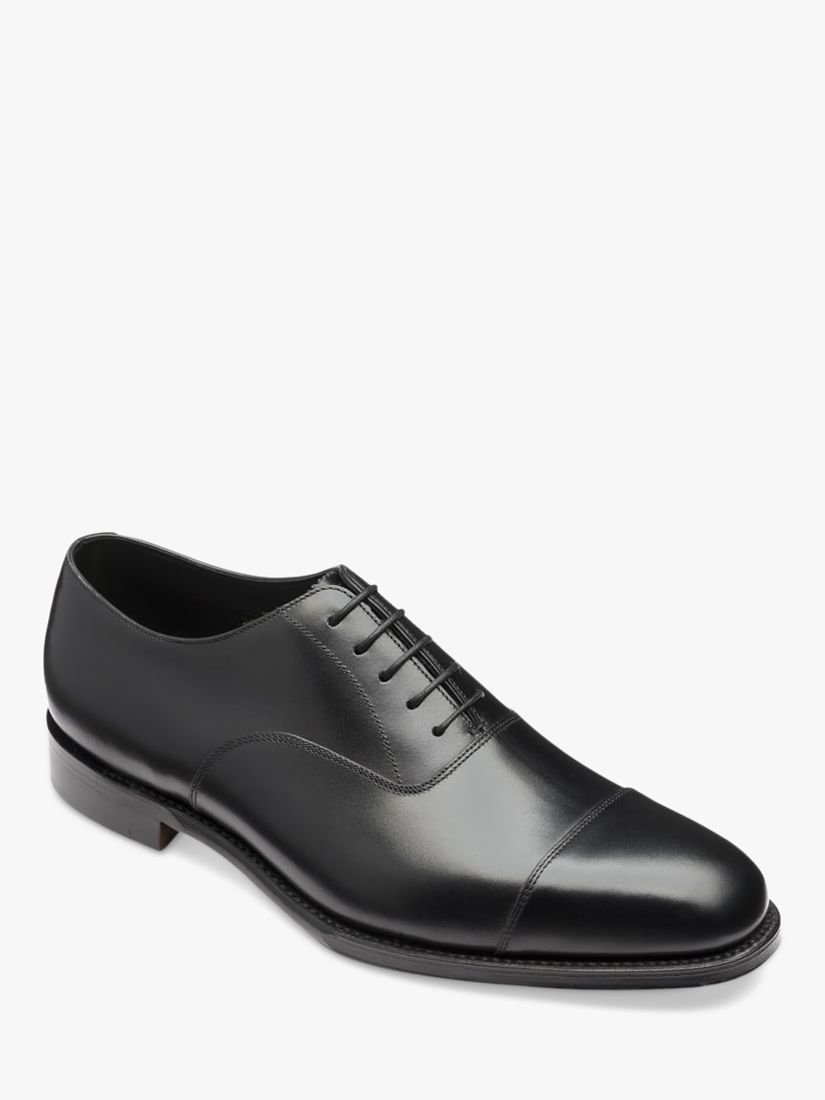 Loake Aldwych Wide Fit Oxford Shoes, Black, 6W