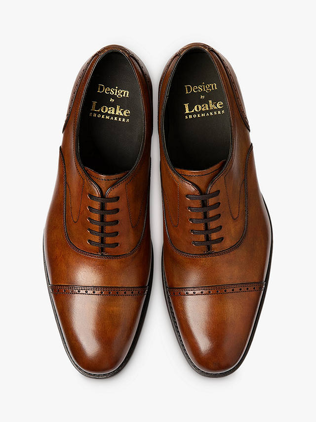 Loake Hughes Oxford Shoes, Chestnut at John Lewis & Partners