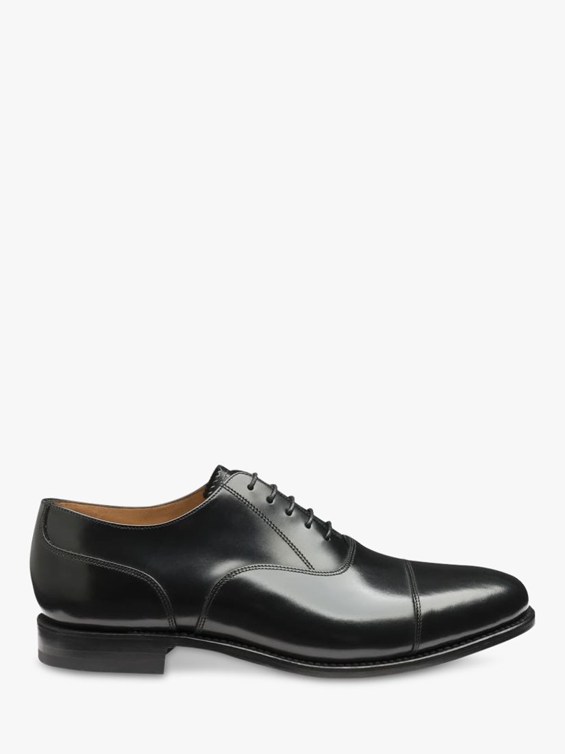 Loake 200 Polished Toecap Wide Fit Oxford Shoes, Black, 6W