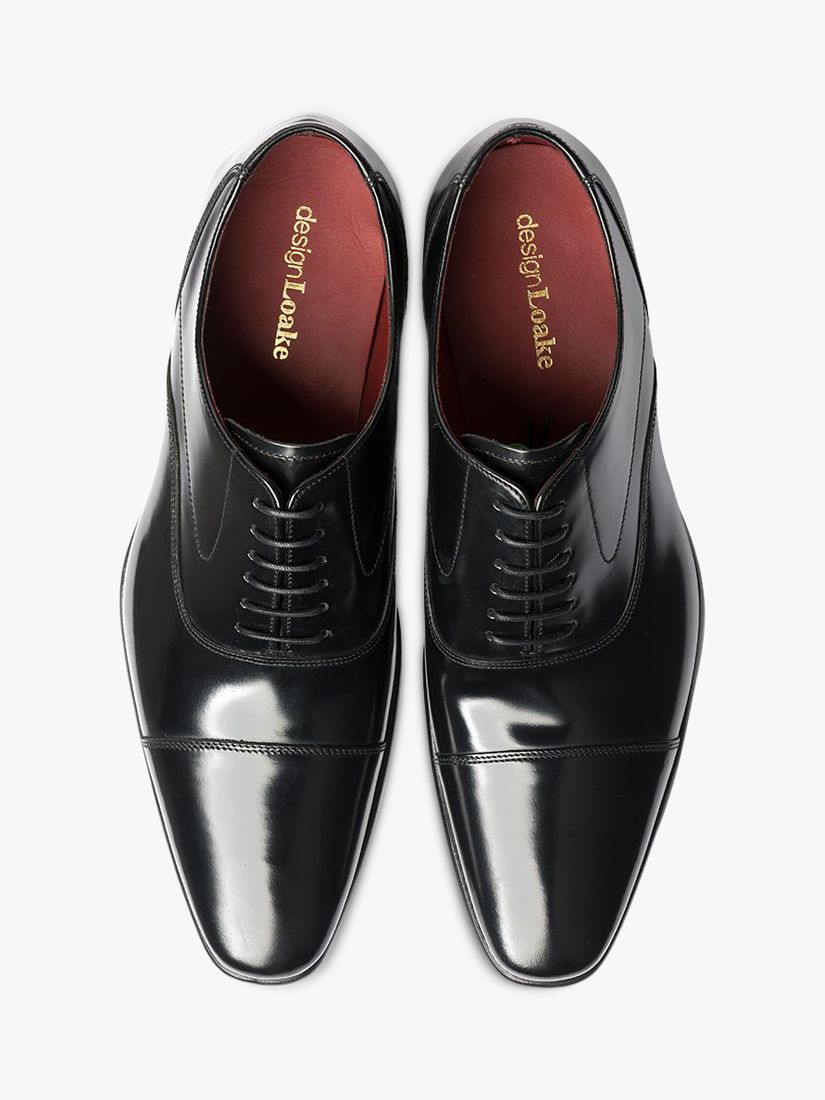 Buy Loake Sharp Polished Toecap Oxford Shoes, Black Online at johnlewis.com