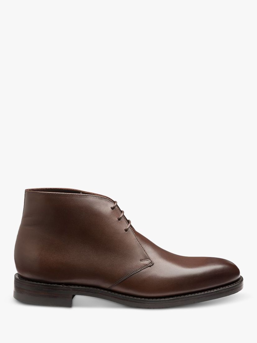 Loake Pimlico Leather Chukka Boots, Dark Brown, 6