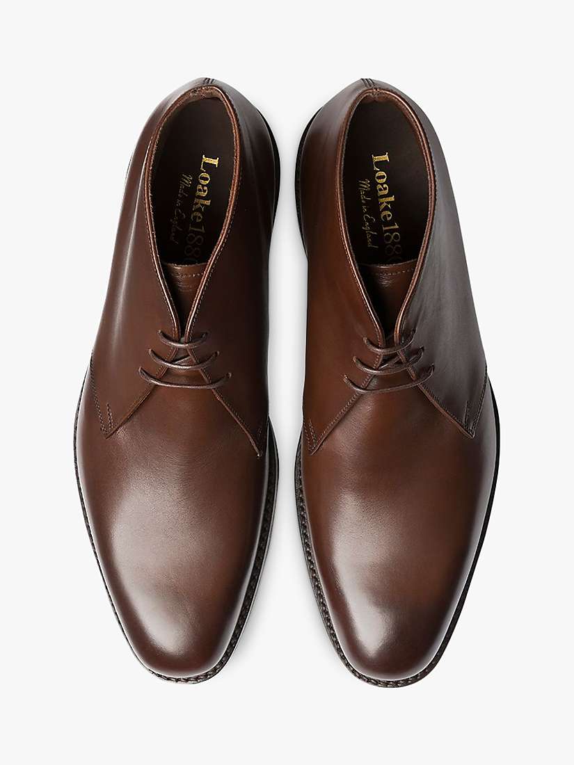 Buy Loake Pimlico Leather Chukka Boots, Dark Brown Online at johnlewis.com