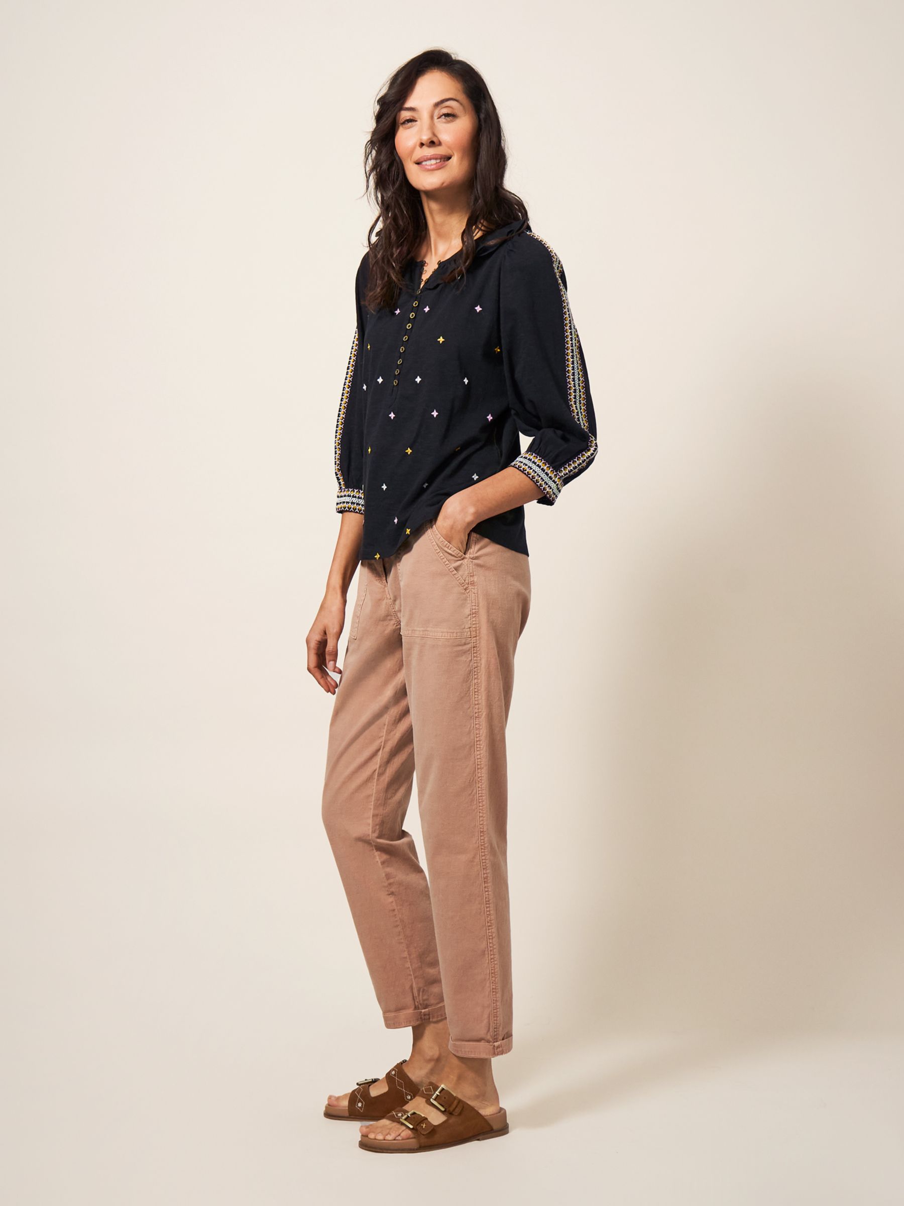 Mia Linen Pant Brown, Linen Pants