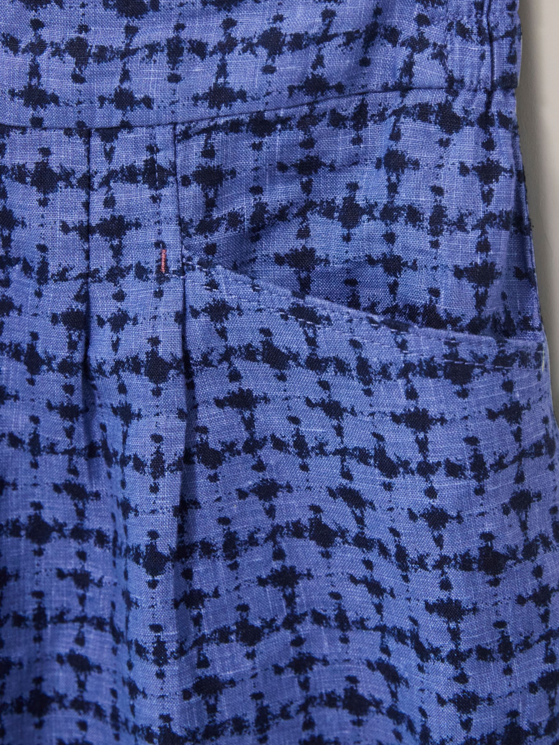 White Stuff Rowena Linen Shorts, Blue/Multi at John Lewis & Partners