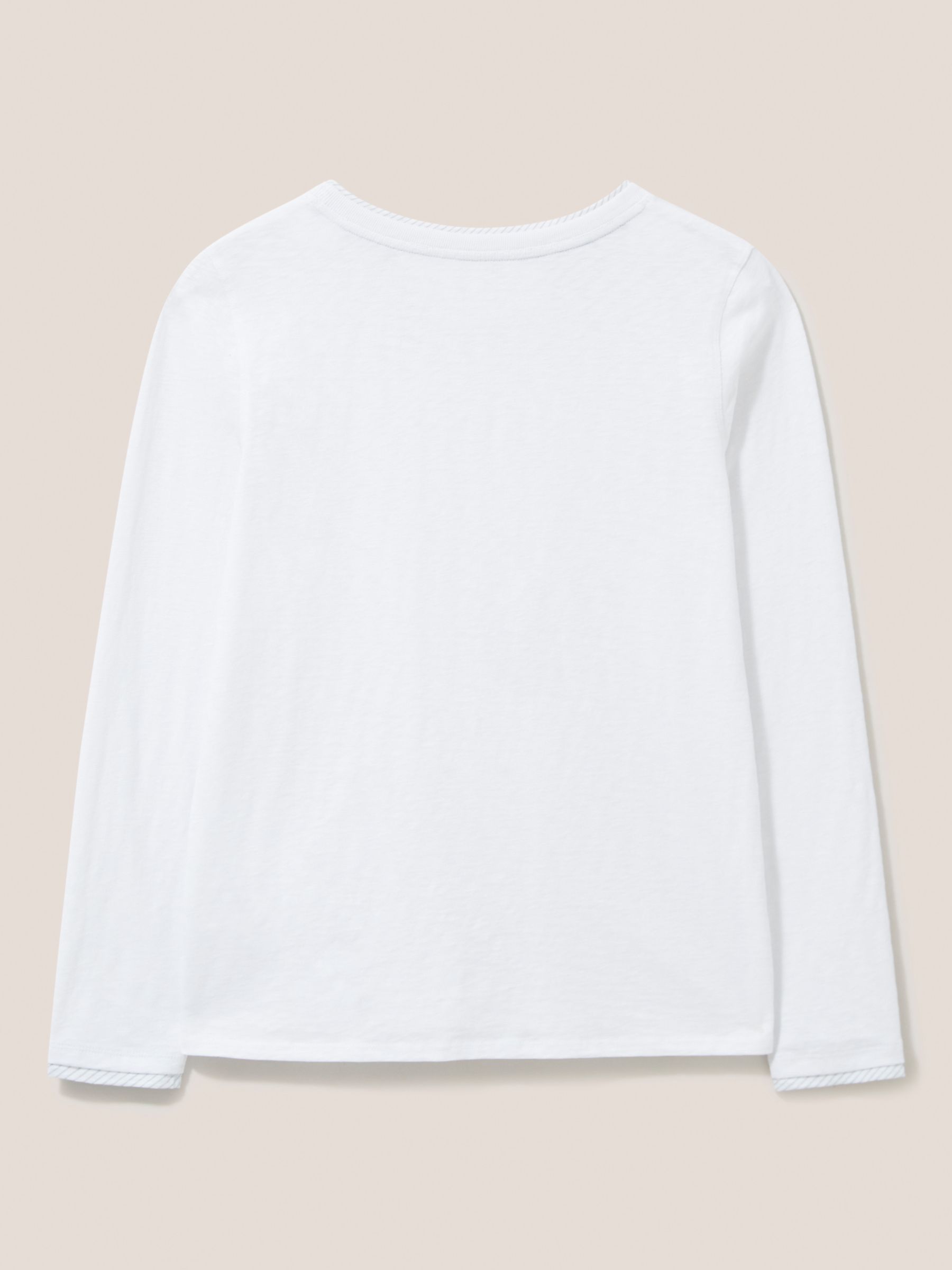 White Stuff Annabel Cotton Long Sleeve Top, White at John Lewis & Partners