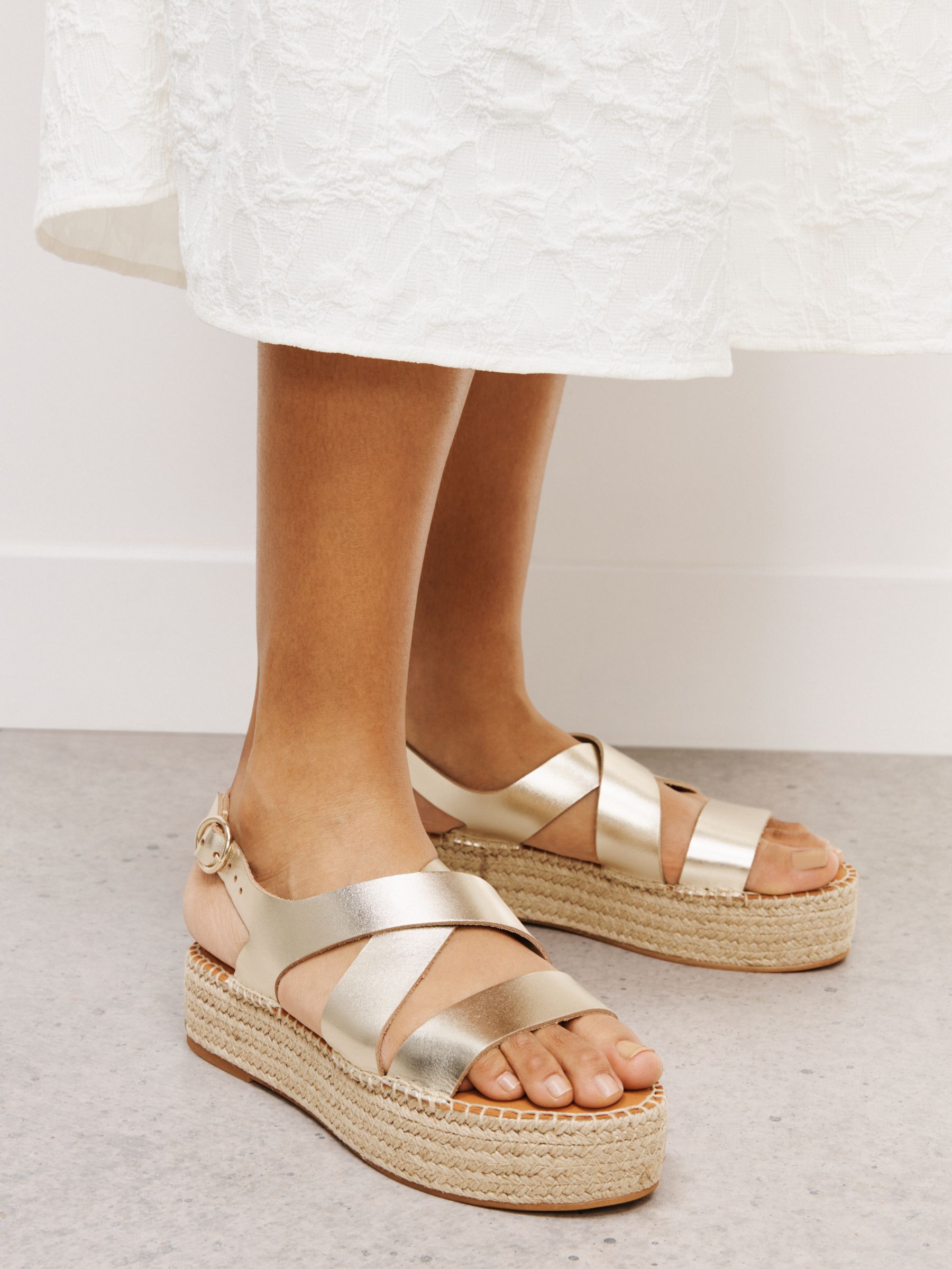 ASOS DESIGN Wide Fit Way espadrille wedge mules in tan