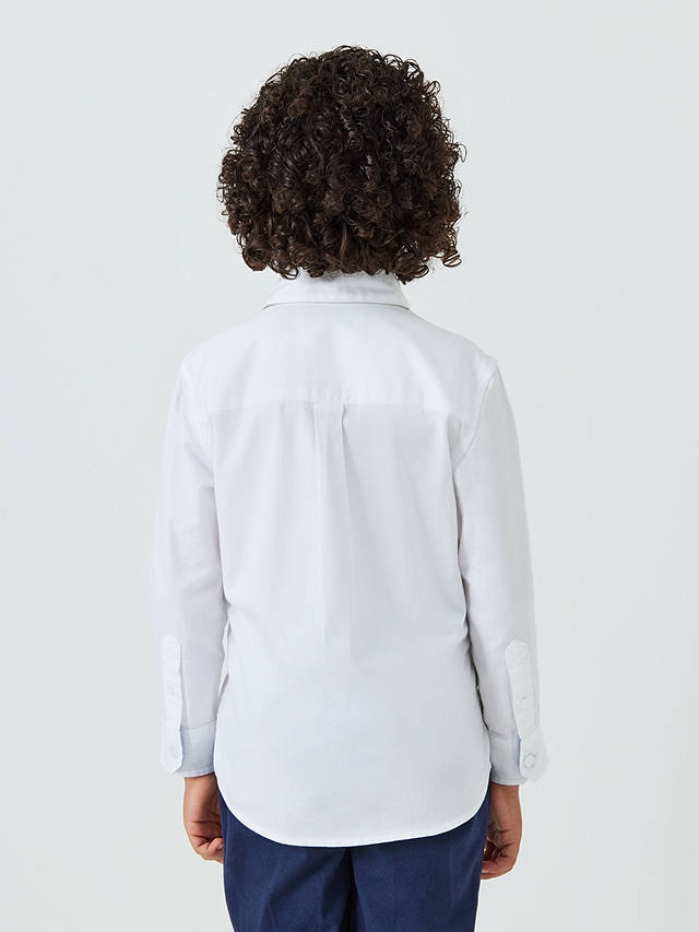 John Lewis Heirloom Collection Textured Cotton Long Sleeve Shirt, White