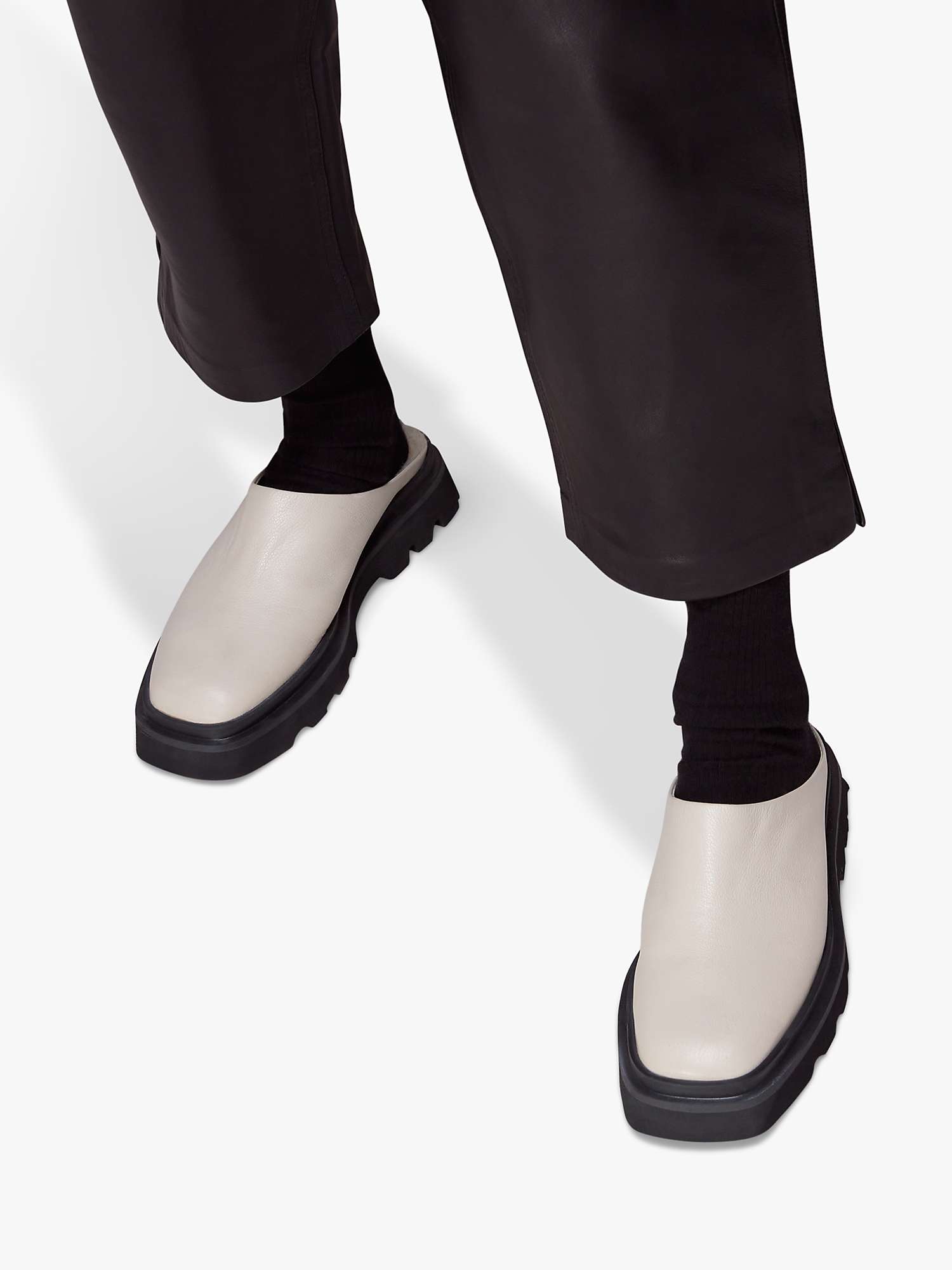 Buy Whistles Lanie Shearling Lined Mules, Ivory Online at johnlewis.com