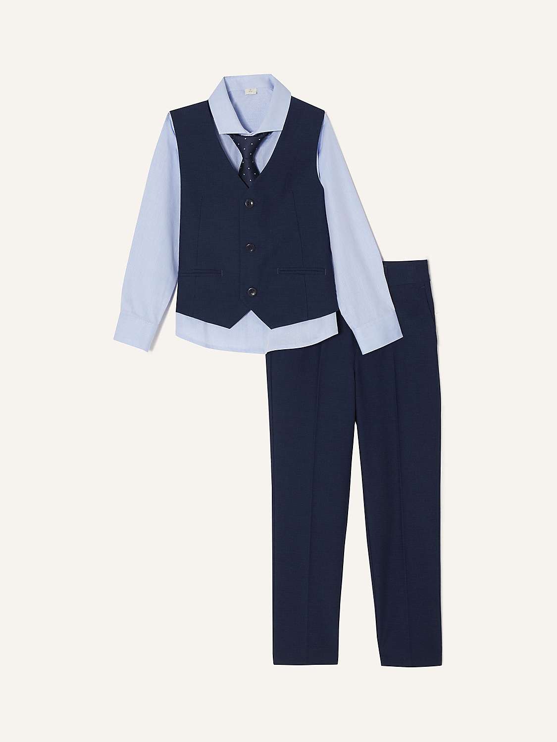 Buy Monsoon Kids' Adam Four Piece Suit, Navy Online at johnlewis.com