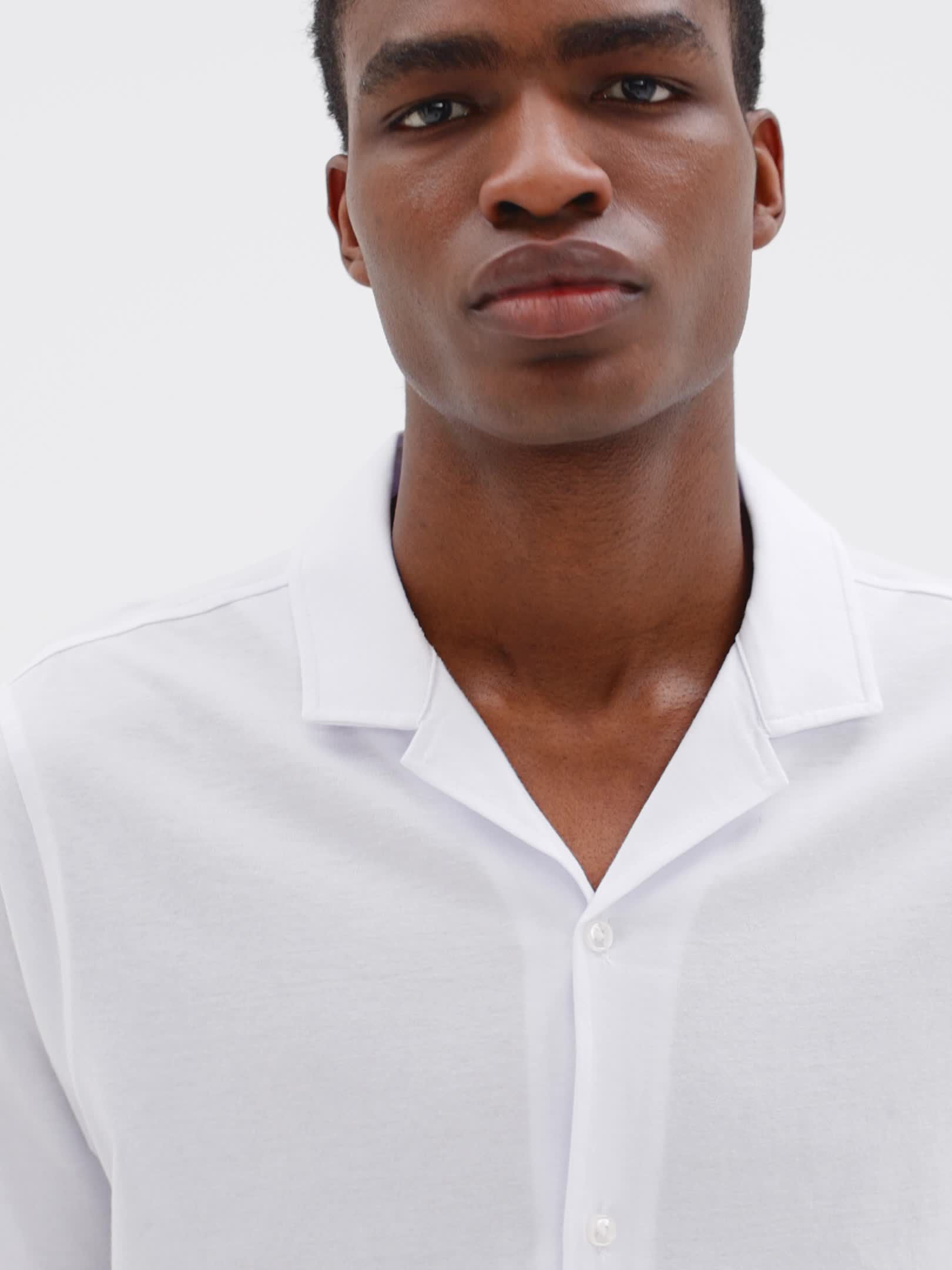 Kin Revere Collar Mercerised Cotton Jersey Shirt