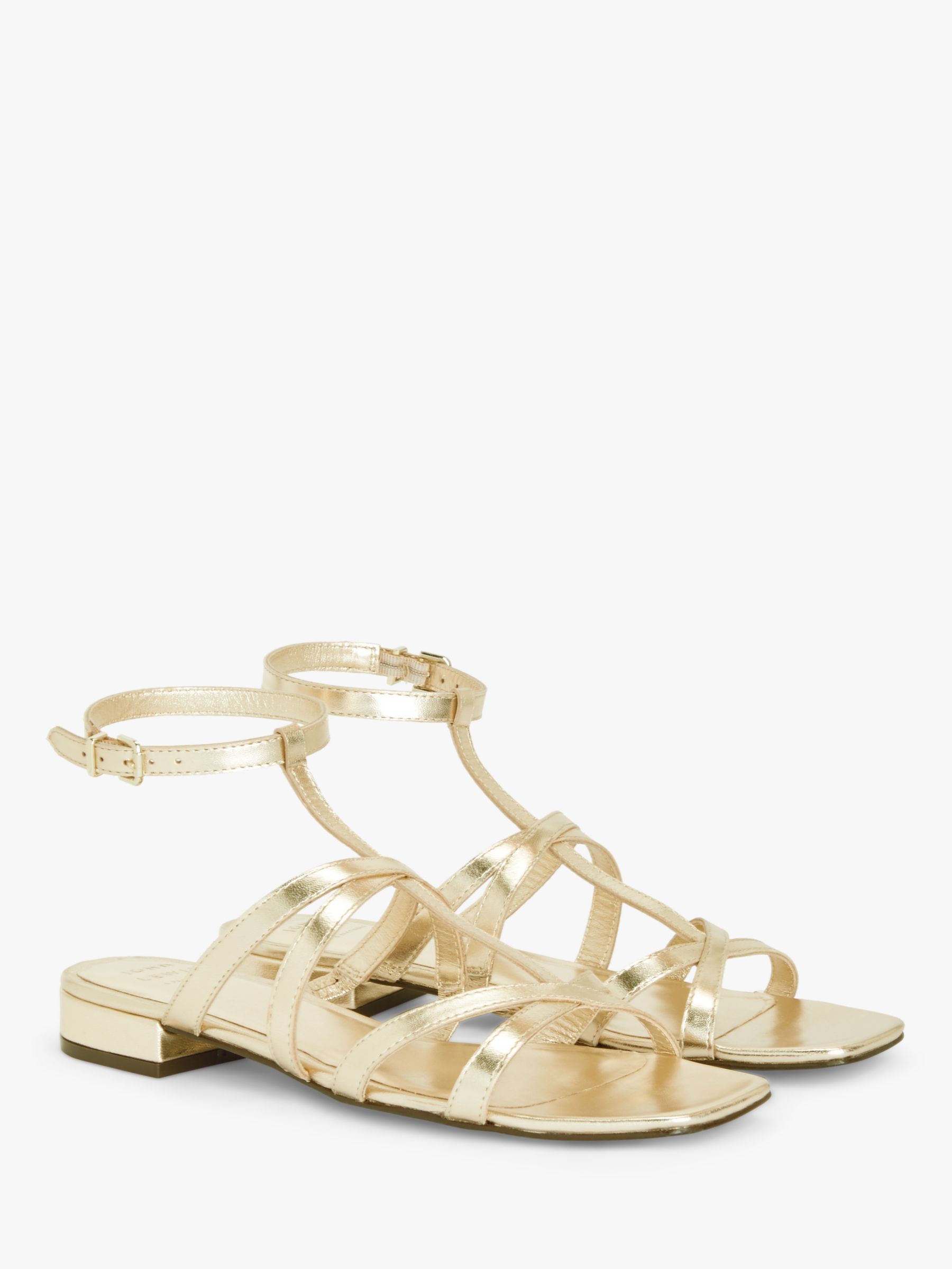 John Lewis Norway Leather Pop Gladiator Strappy Sandals