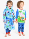 Brand Threads Kids' George Dressing Gown and Pyjama Set, Blue