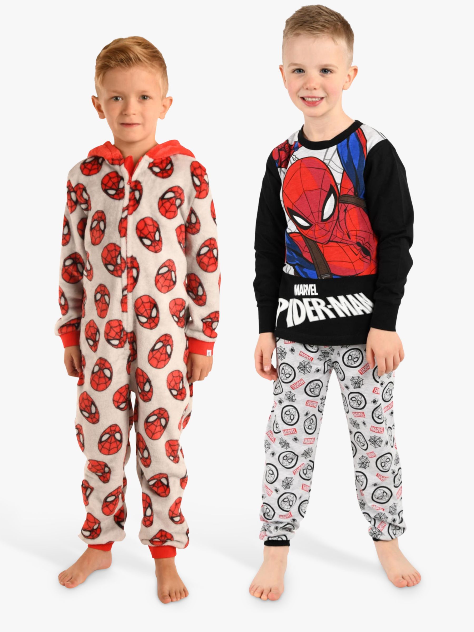 Brand Threads Kids' Spiderman Onesie And Pyjama Set, Red