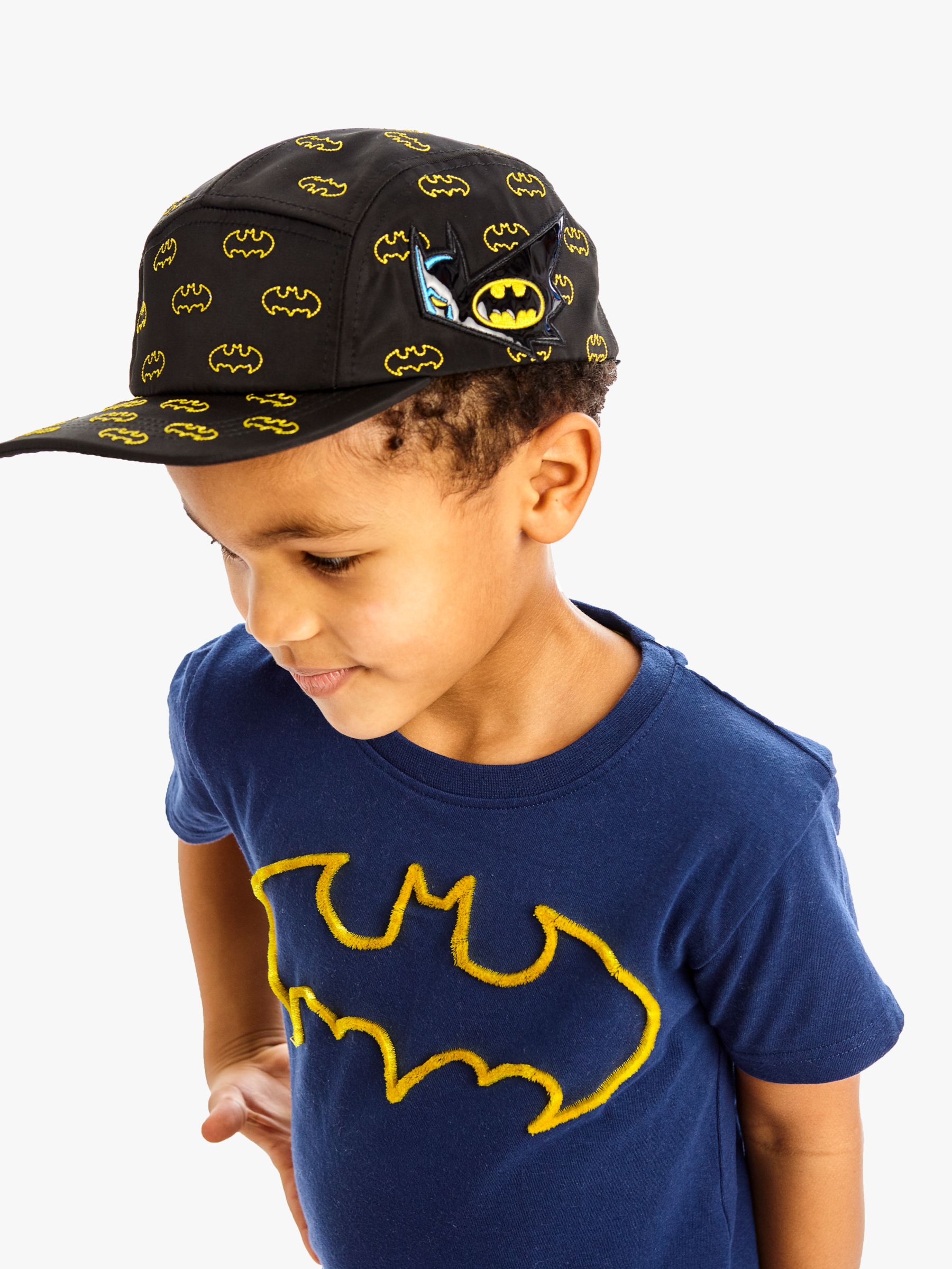 Fabric Flavours Kids' Batman Logo Cap, Black at John Lewis & Partners