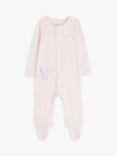 John Lewis Baby Elephant Stripe Bodysuit, Pink/Multi