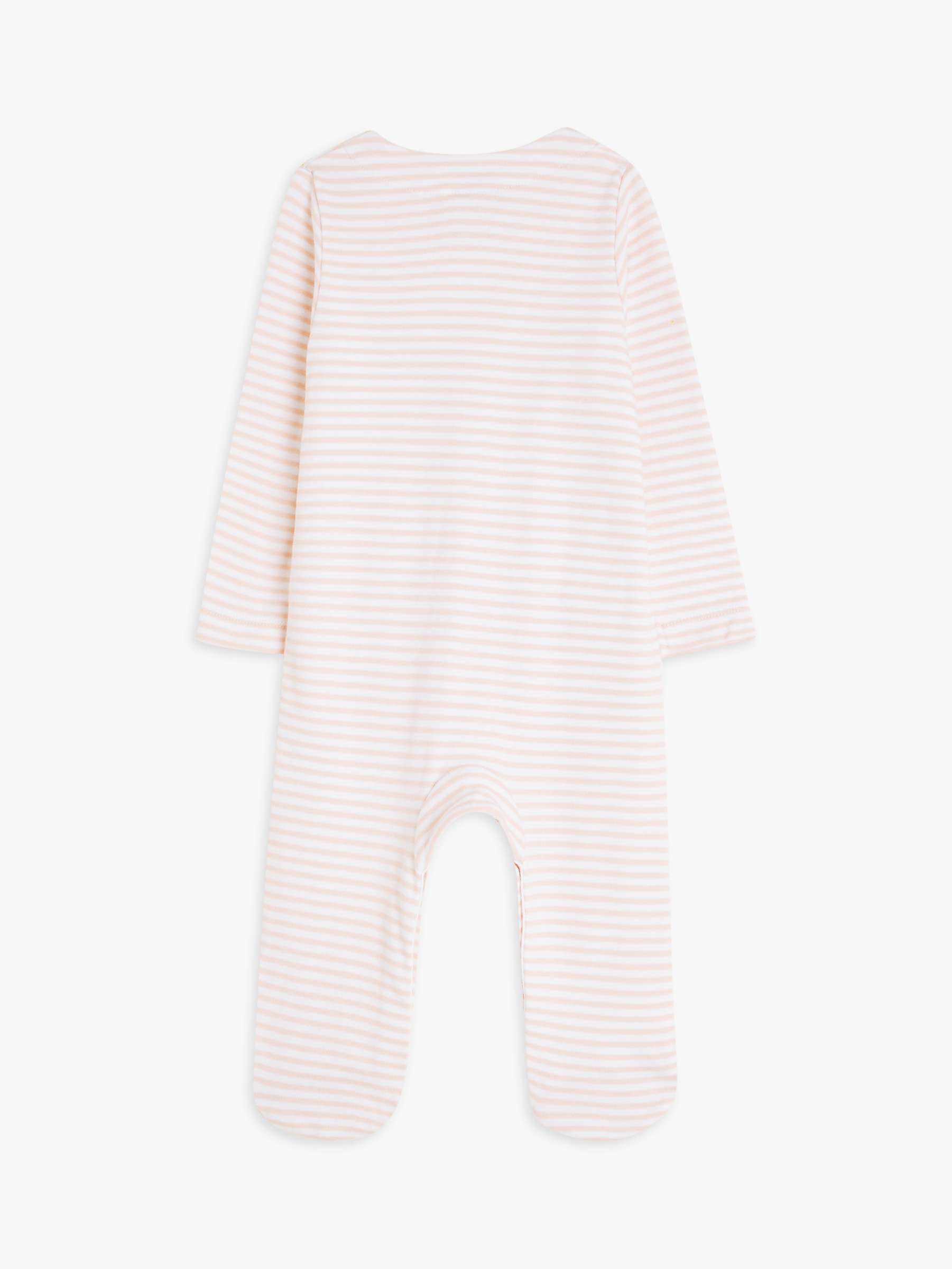 Buy John Lewis Baby Elephant Stripe Bodysuit, Pink/Multi Online at johnlewis.com