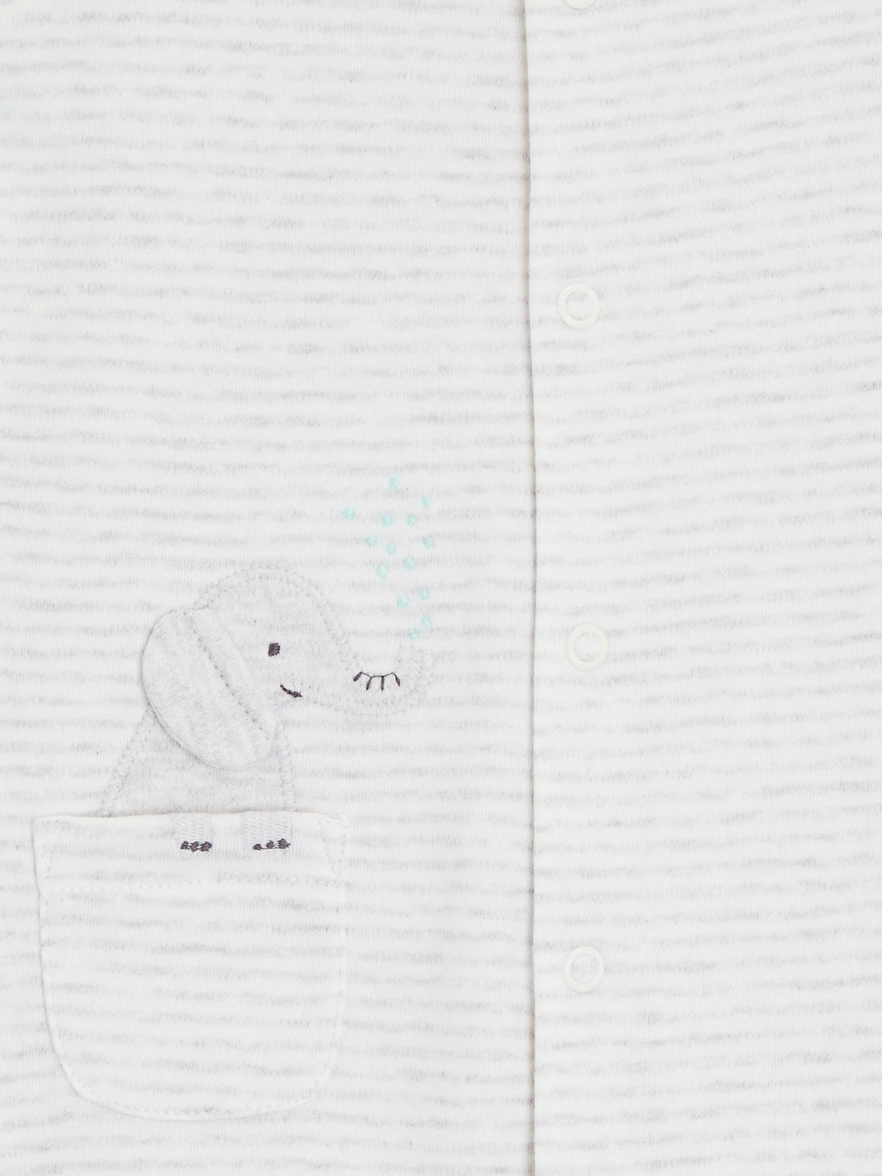 Buy John Lewis Baby Striped Elephant Sleepsuit, Grey/Multi Online at johnlewis.com