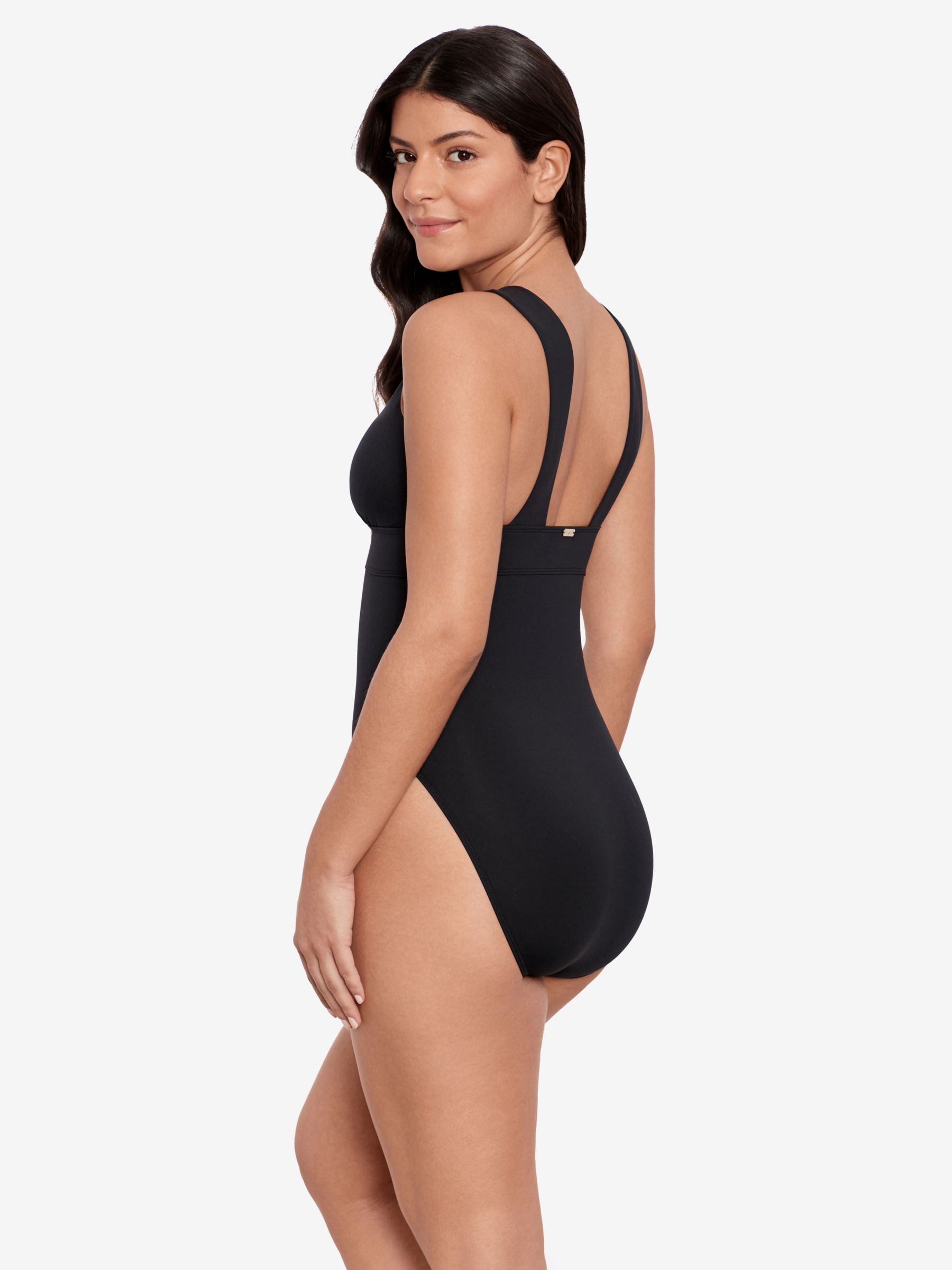 Lauren Ralph Lauren V-Neck Swimsuit, Black, 8