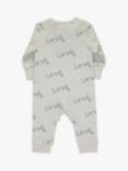 From Babies with Love Love Script Long Sleeve Baby Grow, Grey