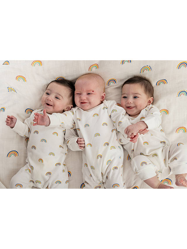 From Babies with Love Baby Kindness is Magic Rainbow Babygrow, Neutral