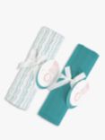 From Babies with Love Baby Waves Of Joy Shawl & Swaddling Wrap Gift Set, Neutrals
