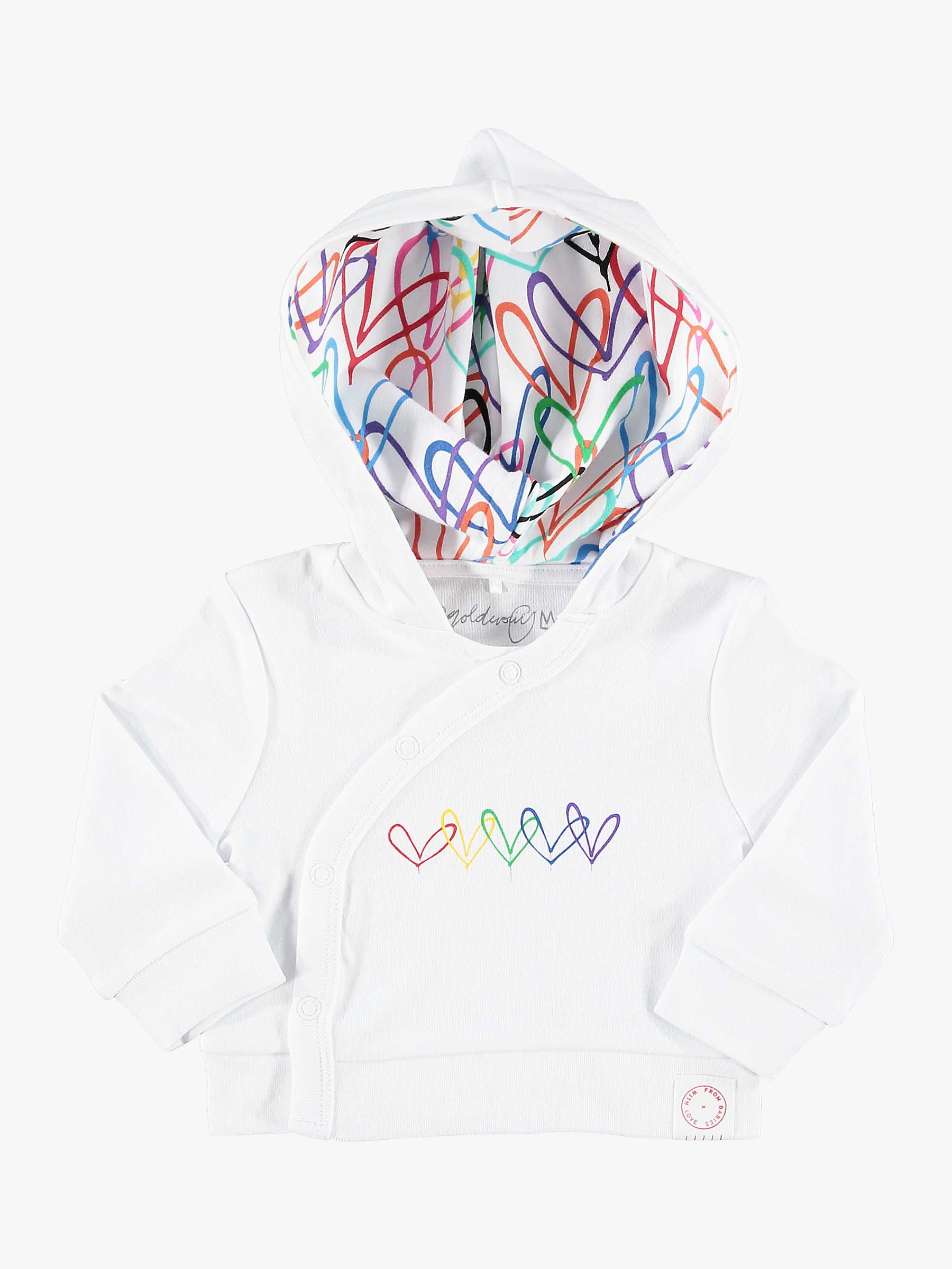 Buy From Babies with Love Baby Organic #Lovewall Hoodie, Neutral Online at johnlewis.com