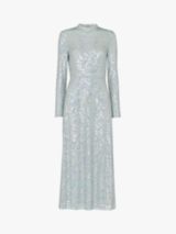 Whistles Sequin Column Dress, Silver