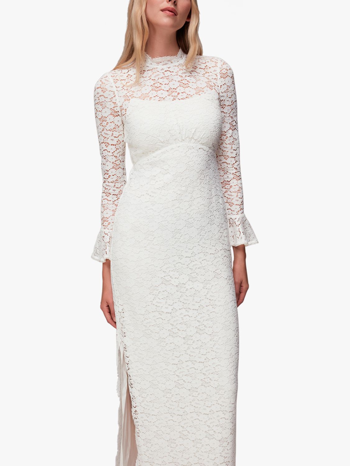 Whistles Frances Lace Wedding Dress, Ivory at John Lewis & Partners