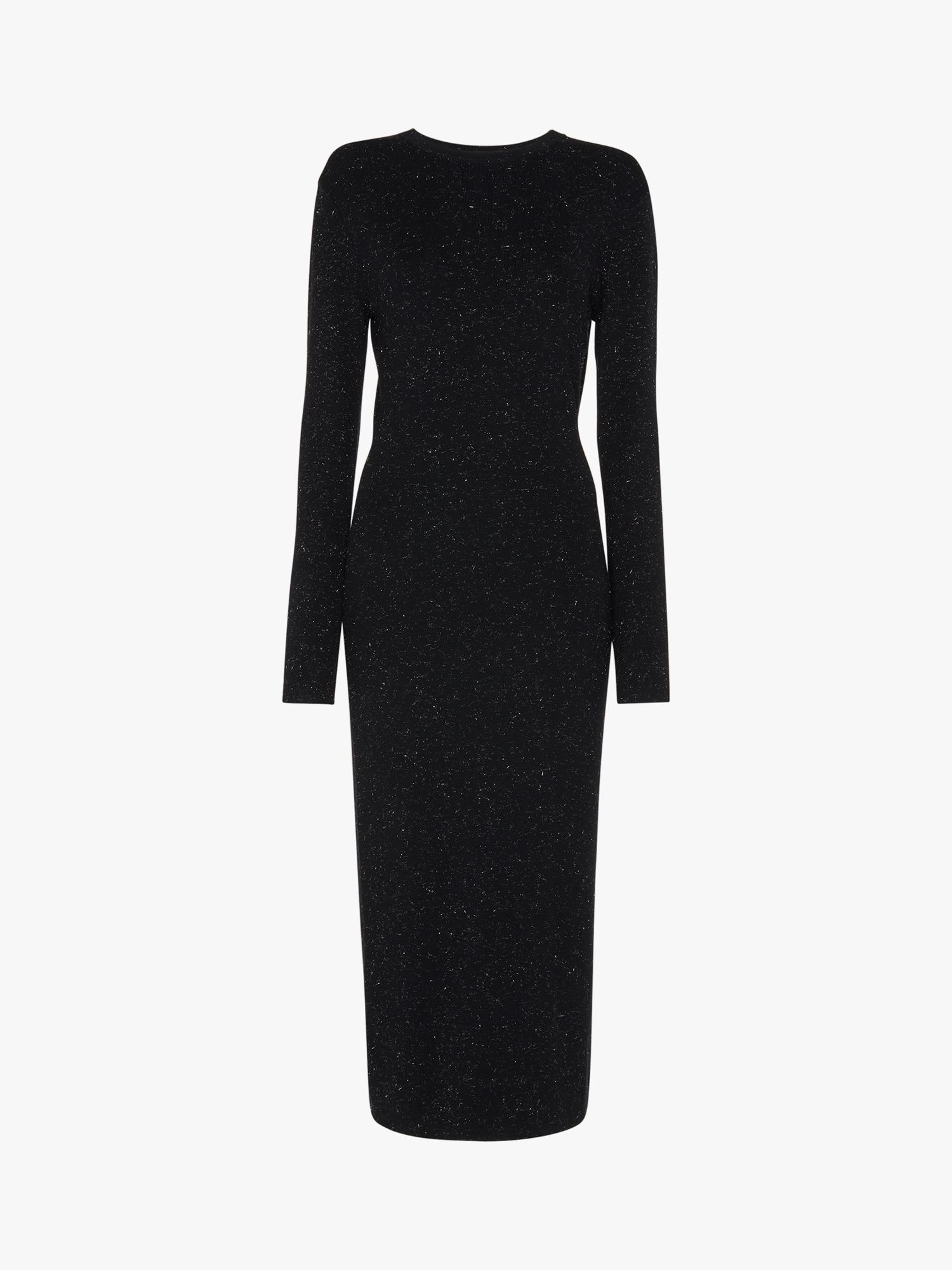 Whistles Annie Sparkle Knitted Dress, Black at John Lewis & Partners