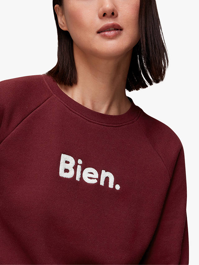 Whistles Bien Logo Sweatshirt, Wine